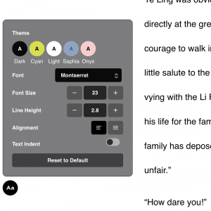 Reading Tools widget